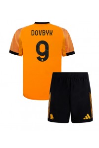 Fotbalové Dres AS Roma Artem Dovbyk #9 Dětské Venkovní Oblečení 2025-26 Krátký Rukáv (+ trenýrky)